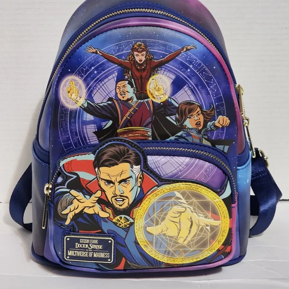 NWT Loungefly Doctor Strange Mini Backpack Amazon.com: Loungefly Marvel Metallic Doctor Strange Mini  main image 2